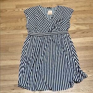 Bloomchic Striped Dress Navy and White